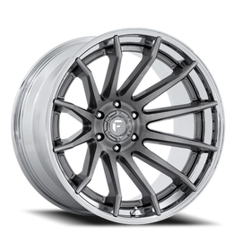 Aluminum Wheels 22X12 Burn FC403AP 6 On 139.7 Platinum Silver Chrome Lip 106.1 Bore -44 Offset Fuel Off Road Wheels