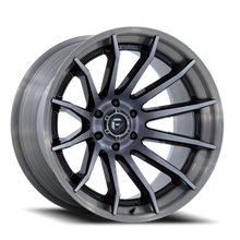 Load image into Gallery viewer, Aluminum Wheels 22X12 Burn FC403BT 6 On 139.7 Gloss Black Brushed Dark Tint 106.1 Bore -44 Offset Fuel Off Road Wheels