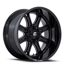 Load image into Gallery viewer, Aluminum Wheels 22X9 Darkstar FC853BE 8 On 165.1 Gloss Black Milled 125.1 Bore 1 Offset Fuel Off Road Wheels