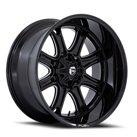 Aluminum Wheels 22X9 Darkstar FC853BE 5 On 139.7/5 On 150 Gloss Black/Milled 110.1 Bore 1 Offset Fuel Off Road Wheels