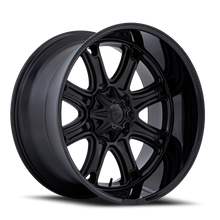 Load image into Gallery viewer, Aluminum Wheels 20X10 Darkstar FC853MB 5 On 127/5 On 139.7 Matte Black/Gloss Black Lip 87.1 Bore -18 Offset Fuel Off Road Wheels