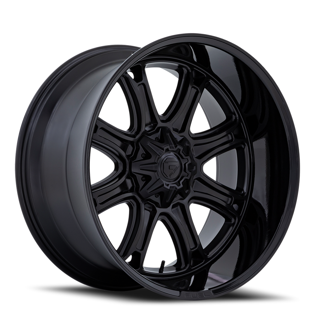 Aluminum Wheels 22X10 Darkstar FC853MB 5 On 139.7/5 On 150 Matte Black/Gloss Black Lip 110.1 Bore -18 Offset Fuel Off Road Wheels