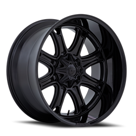 Aluminum Wheels 22X9 Darkstar FC853MB 5 On 139.7/5 On 135 Matte Black/Gloss Black Lip 87.1 Bore 1 Offset Fuel Off Road Wheels