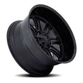 Aluminum Wheels 22X9 Darkstar FC853MB 5 On 127/5 On 139.7 Matte Black/Gloss Black Lip 87.1 Bore 1 Offset Fuel Off Road Wheels