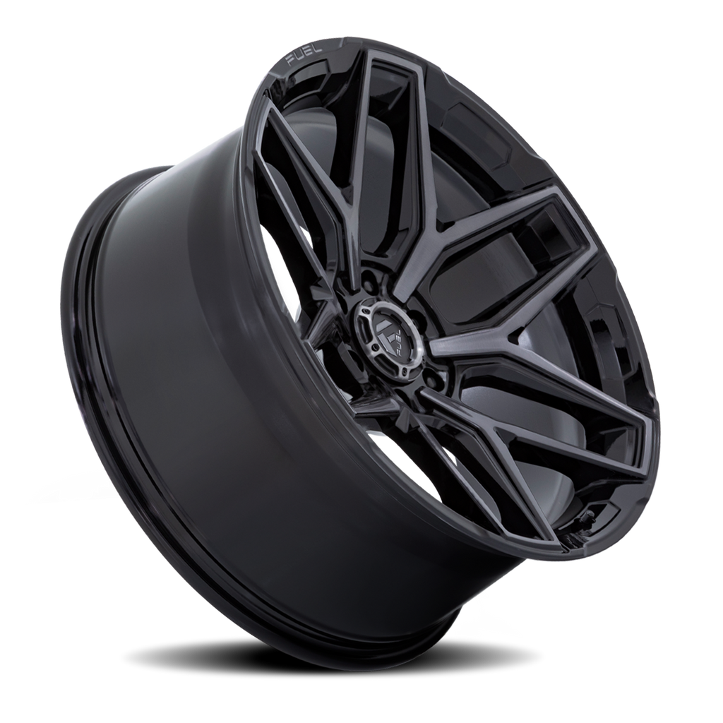 Aluminum Wheels 18X9 Flux 6 FC854BT 6 On 120 Gloss Black Brushed Gray Tint 66.9 Bore 20 Offset Fuel Off Road Wheels