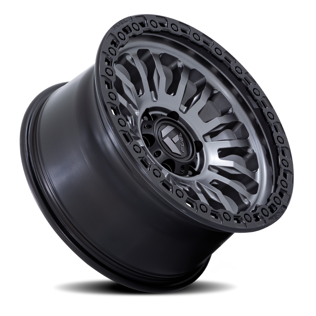 Aluminum Wheels 20X9 Rincon SBL FC857AB 6 On 135 Matte Gunmetal Gray Matte Black Lip 87.1 Bore 1 Offset Fuel Off Road Wheels