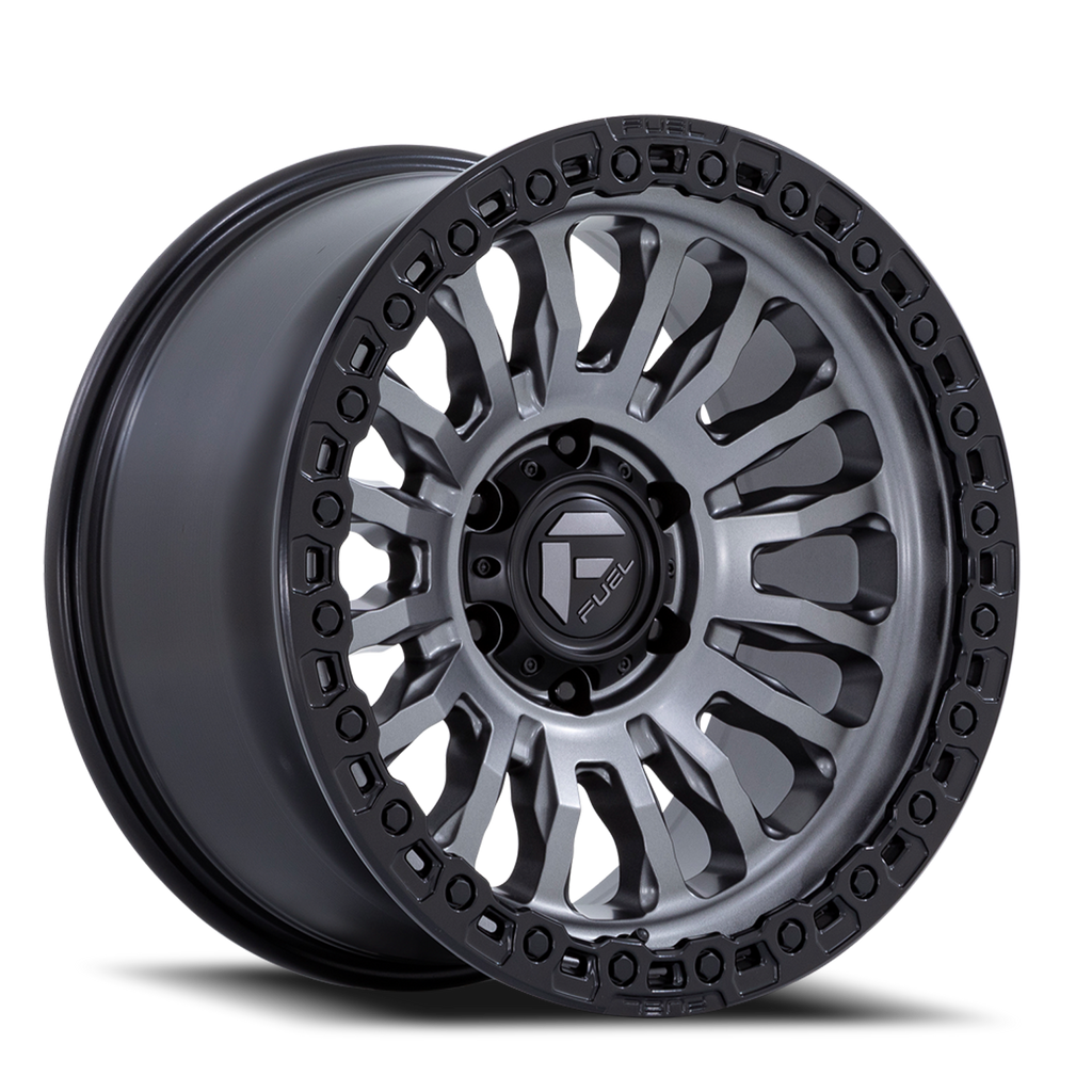 Aluminum Wheels 20X9 Rincon SBL FC857AB 6 On 139.7 Matte Gunmetal Gray Matte Black Lip 106.1 Bore 1 Offset Fuel Off Road Wheels