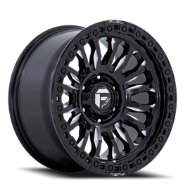 Aluminum Wheels 17X9 Rincon SBL FC857BE 6 On 139.7 Gloss Black Milled 106.1 Bore -12 Offset Fuel Off Road Wheels