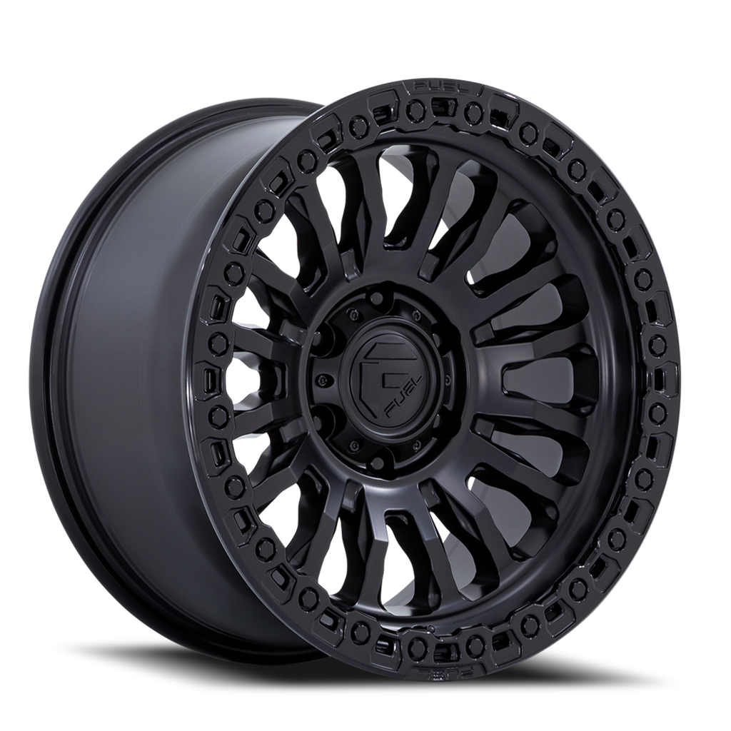Aluminum Wheels 20X9 Rincon SBL FC857MB 8 On 170 Matte Black/Gloss Black Lip 125.1 Bore 1 Offset Fuel Off Road Wheels