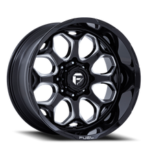 Load image into Gallery viewer, Aluminum Wheels 20X10 Scepter FC862 BE 6 On 135 Gloss Black Milled 87.1 Bore -18 Offset Fuel Off Road Wheels