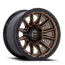 Load image into Gallery viewer, Aluminum Wheels 17X9 Piston FC866 ZB 6 On 139.7 Matte Bronze/Gloss Black Lip 106.1 Bore -12 Offset Fuel Off Road Wheels