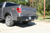 Fab Fours FF09-T1750-1 Black Steel Ranch Rear Bumper; 2 Stage Black Powder Coated;