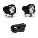 Baja Designs 387801 S1 Black LED Light Pod Pair (Spot; Clear)