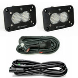 Baja Designs 547808 S2 Sport Black Flush Mount LED Light Pod Reverse Kit (Work/Scene; Clear)