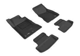 3D MATS L1FR08501509 3D KAGU FLOOR MAT 2 ROW SET BLACK