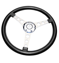 Load image into Gallery viewer, FR20152BK_LEATHER_WRAP_VETTE_WHEEL_BLACK_003.JPG