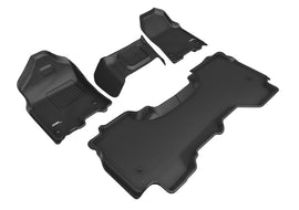 3D MATS L1DG03001509 3D KAGU FLOOR MAT 2 ROW SET BLACK