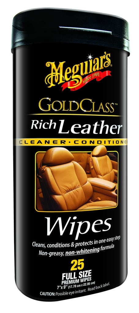 MEGUIARS WAX G10900 GOLD CLSS RICH LTHR WIPES