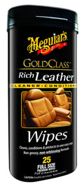 MEGUIARS WAX G10900 GOLD CLSS RICH LTHR WIPES