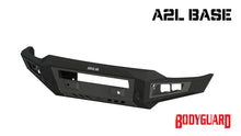 Load image into Gallery viewer, A2L Front Bumper Base For 2020-2023 Silverado 2500/3500 HD Sensor Cutouts Single Light Bar Cutout Texture Black Powdercoat Bodyguard Bumpers