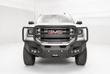 Fab Fours GS16-F3950-B Premium Winch Front Bumper; Uncoated/Paintable; w/Full Guard; w/Sensors; [AWSL];