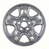 Coast To Coast IWCIMP86X 16 Inch 5 Spoke Chrome Plated Plastic Set Of 4 Compatible With Steel Wheels