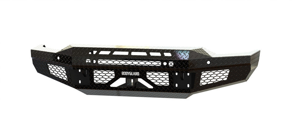 FT Front Bumper Base For 2020-2023 Silverado 2500/3500 HD Sensor Cutouts Fog Cutouts Receiver Gloss Black Powdercoat Bodyguard Bumpers