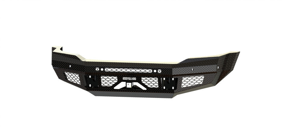 FT Front Bumper Base For 2019-2026 Ram 4500/5500 HD Sensor Cutouts Fog Cutouts Receiver Gloss Black Powdercoat Fits 4500/5500 Fender Flare Only Bodyguard Bumpers