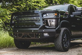FT Front Bumper Extreme For 2020-2023 Silverado 2500/3500 HD Sensor Cutouts Fog Cutouts Receiver With Mesh Grill With Camera Harness Texture Black Powdercoat Bodyguard Bumpers