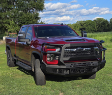 Load image into Gallery viewer, FT Front Bumper Extreme For 2024-2026 Silverado 2500/3500 HD Sensor Cutouts Fog Cutouts Receiver With Mesh Grill With Camera Harness Texture Black Powdercoat Bodyguard Bumpers