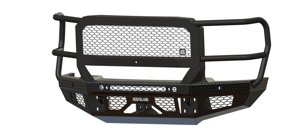 FT Front Bumper Extreme For 2023-2026 Ford F250/350 Superduty Sensor Cutouts Fog Cutouts Receiver With Mesh Grill With Camera Harness Gloss Black Powdercoat Bodyguard Bumpers