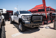 Load image into Gallery viewer, FT Front Bumper Extreme For 2020-2023 Sierra 2500/3500 HD Sensor Cutouts Fog Cutouts Receiver With Mesh Grill With Camera Harness Texture Black Powdercoat Bodyguard Bumpers
