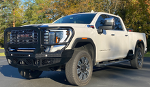 Load image into Gallery viewer, FT Front Bumper Extreme For 2024-2026 Sierra 2500/3500 HD Sensor Cutouts Fog Cutouts Receiver With Mesh Grill With Camera Harness Gloss Black Powdercoat Bodyguard Bumpers