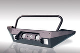 Fab Fours JK07-B1858-B FMJ Full Width Winch Front Bumper; Uncoated/Paintable; w/Grill Guard; [AWSL];