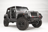 Fab Fours JK07-D1851-1 Vengeance Front Bumper; 2 Stage Black Powder Coated; No Guard;