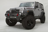 Fab Fours JK07-D1852-1 Vengeance Front Bumper; 2 Stage Black Powder Coated; Pre-Runner Guard;
