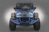 Fab Fours JK1006-1 Fender Flare; 2 Stage Black Powder Coated; Full Width Front;