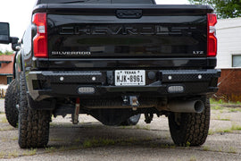 FT Rear Bumper For 2020-2026 Silverado/Sierra 2500/3500 HD Sensor Cutouts Texture Black Powdercoat Bodyguard Bumpers