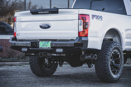 FT Rear Bumper For 2017-2022 Ford F250/350 Superduty Sensor Cutouts Gloss Black Powdercoat Bodyguard Bumpers