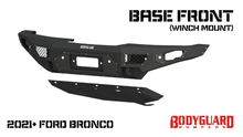 Load image into Gallery viewer, Freedom Front Bumper Base For 2021-2025 Ford Bronco Winch Mount Sensor Cutouts Texture Black Powdercoat Bodyguard Bumpers