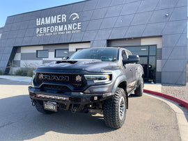 Freedom Front Bumper Base For 2021-2024 Ram 1500 TRX Winch Mount Sensor Cutouts Without Mesh Grill No Camera Harness Bare Metal Bodyguard Bumpers
