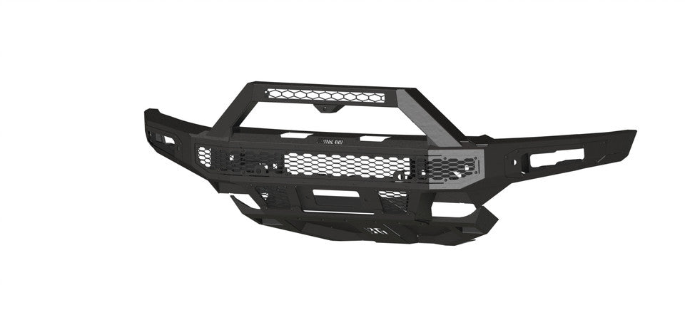 Freedom Front Bumper Baja For 2021-2025 Ford Raptor Winch Mount Sensor Cutouts Without Mesh Grill With Camera Harness & Pod Texture Black Powdercoat Bodyguard Bumpers