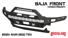 Load image into Gallery viewer, Freedom Front Bumper Baja For 2021-2024 Ram 1500 TRX Winch Mount Sensor Cutouts Without Mesh Grill With Camera Harness &amp; Pod Bare Metal Bodyguard Bumpers