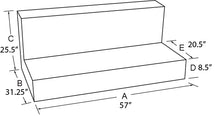 Load image into Gallery viewer, LD_96gal_Dual_L-Shaped_Tank_Diagram_3296.jpg