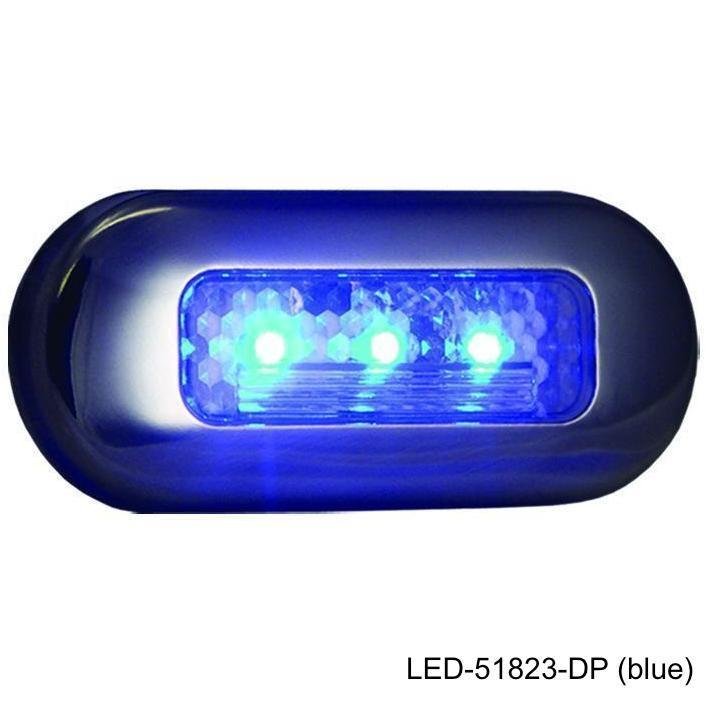 T-H MARINE LED-51823-DP BLUE OBLONG COURTESY LED