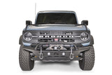 Fab Fours FB21-B5252-1 Stubby Bumper; w/Pre-Runner Guard; 2 Stage Matte Black Powder Coat;