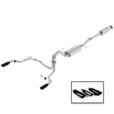 2015-2020 F-150 Tour Exhaust System- Rear Exit-Black Tip