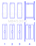King Engine Bearings MB4530SI010 MB4530SI MAIN BEARING SET For CHEVROLET V6 200 (FL O/S +.020)