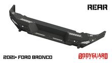 Load image into Gallery viewer, Freedom Rear Bumper For 2021-2025 Ford Bronco Sensor Cutouts Texture Black Powdercoat Bodyguard Bumpers