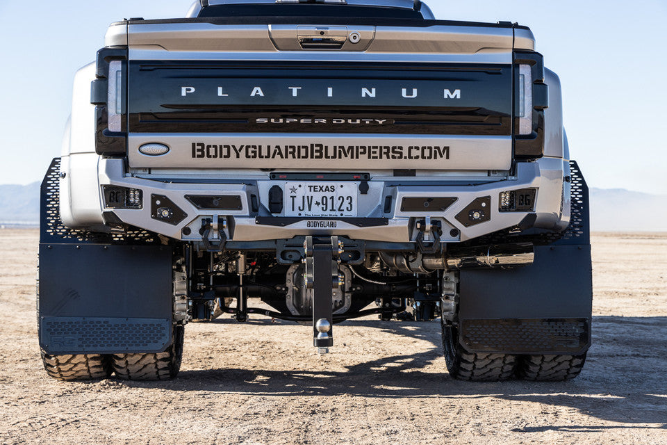 Freedom Rear Bumper For 2023-2026 Ford F250/350/450 Superduty Sensor Cutouts Texture Black Powdercoat Bodyguard Bumpers